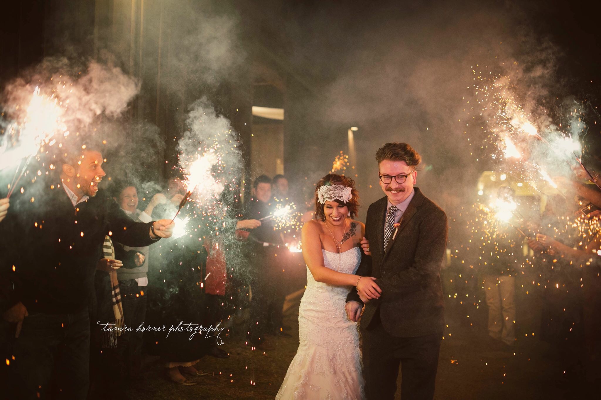austin texas wedding photographer, sparkler exit 